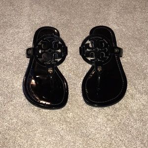 Black Patton Tori Burch Miller Sandals